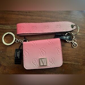 Victoria's Secret Pink/Coral Embossed Key Holder Set